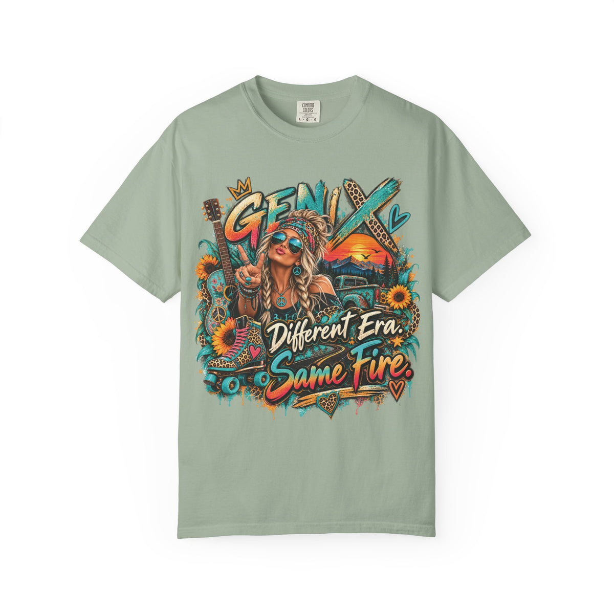 Gen X Graphic T-Shirt — "Different Era, Same Fire" Retro Rock Vintage Tee