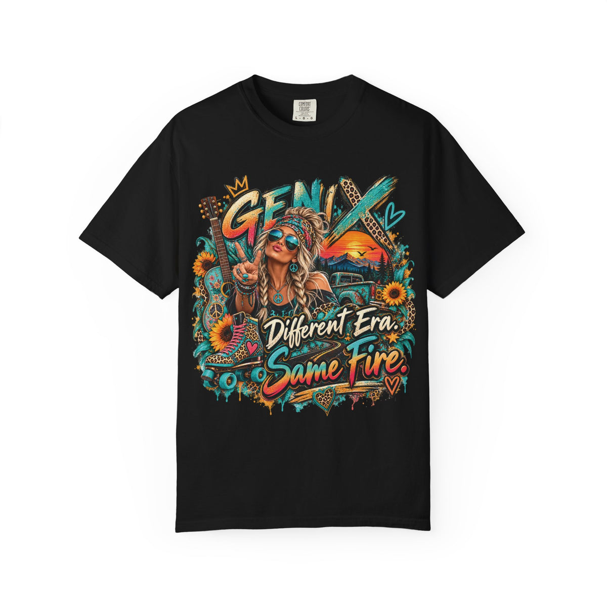 Gen X Graphic T-Shirt — "Different Era, Same Fire" Retro Rock Vintage Tee