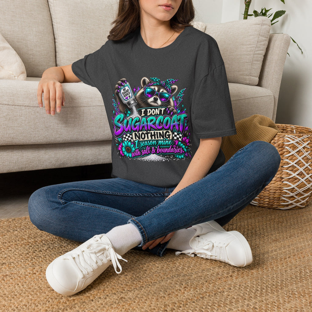 I Don’t Sugarcoat T-Shirt — Sassy Raccoon Graphic Tee