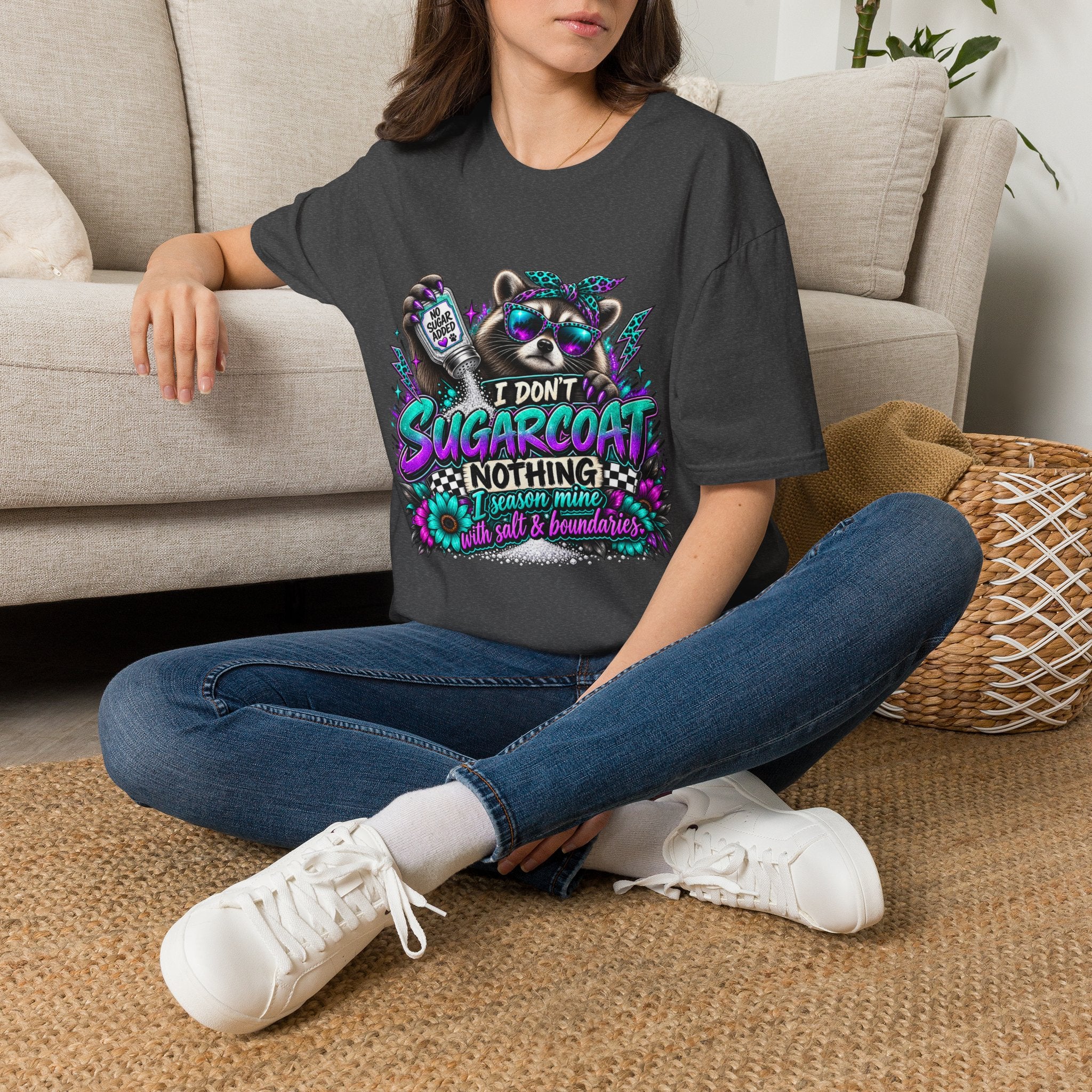 I Don’t Sugarcoat T-Shirt — Sassy Raccoon Graphic Tee