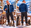 Men's Full Size Sherpa-Lined Denim Jacket Plus Size