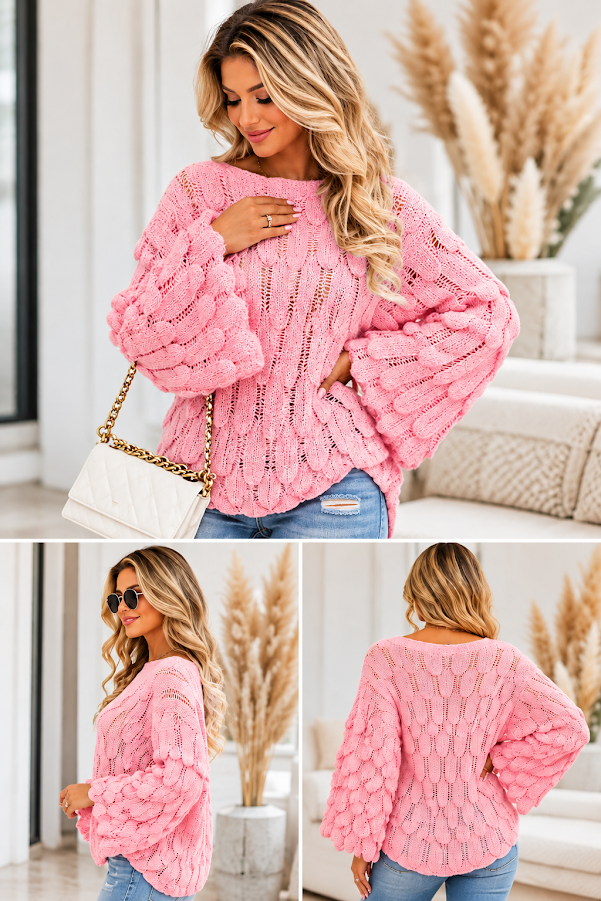Autumn And Winter Elegant Texture Knitted Sweaters Women's Clothing